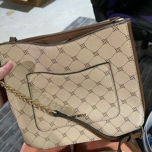 nine west beige crossbody & wallet